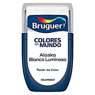 Bruguer Colores del Mundo Tester de pintura (Alaska blanco luminoso, 30 ml, Mate)