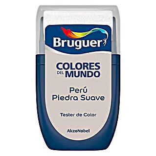 Bruguer Colores del Mundo Tester de pintura (Perú piedra suave, 30 ml, Mate)
