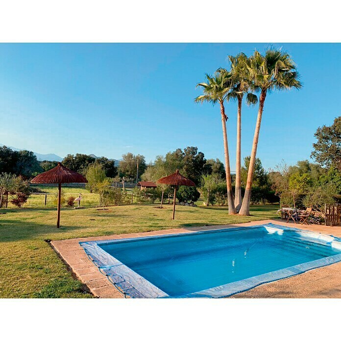 Lona impermeable exterior Protector suelo piscina blanco 140 g/m² Toldo  camping