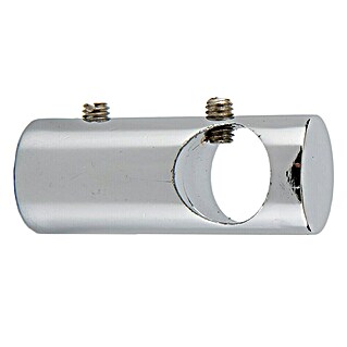 Soporte de pared Cilindro Central (Cromo, Barras para las cortinas de Ø 12 mm, Largo: 4 cm)