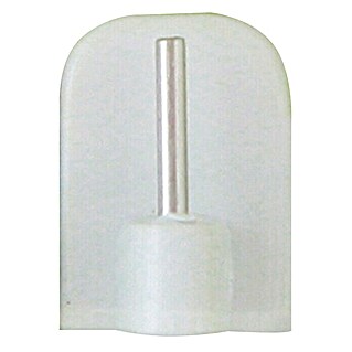 Soporte de pared adhesivo (Blanco, L x An x Al: 1,2 x 1,7 x 2,4 cm, Pegado)