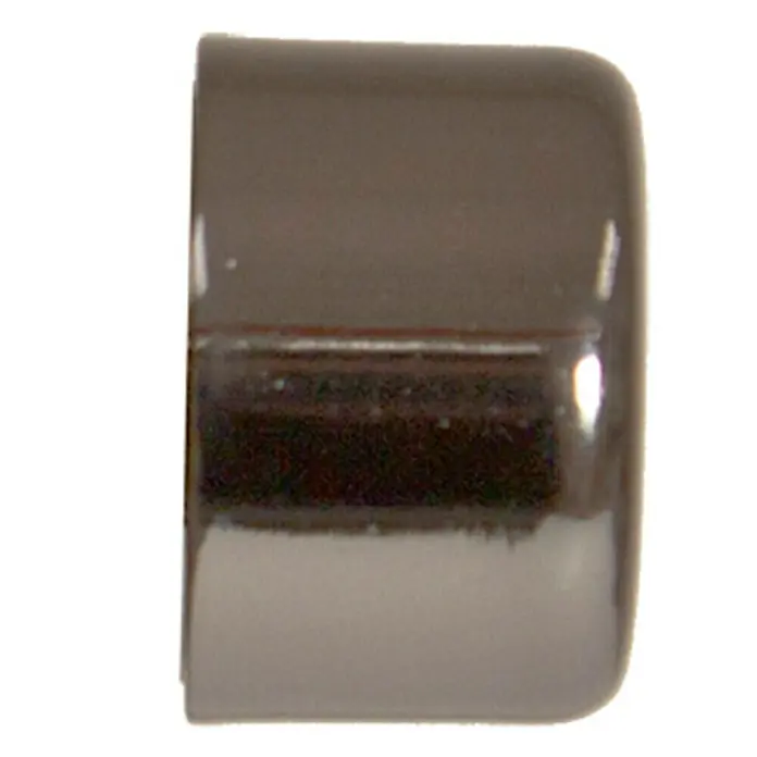 Tapones terminales Tapón - Antracita, 2 ud. - Primer plano de una tapa de extremo de plástico oscuro, brillante y de forma cuadrada, adecuada para diversas aplicaciones.