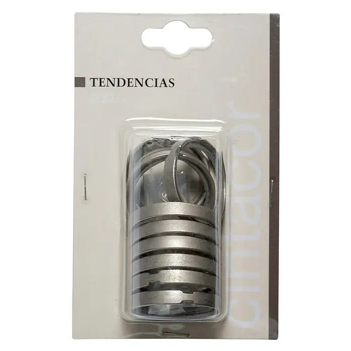 Anilla para cortinas Tendencias - 10 ud., Diámetro: 22 mm, Plateado - Paquete de anillas de metal para cortinas. El juego incluye varias anillas para colgar las cortinas fácilmente.
