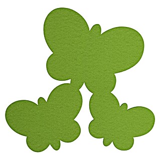 Adhesivos decorativos mariposas (15 x 15 cm, Verde)