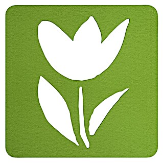 Adhesivos decorativos tulipán (15 x 15 cm, Verde)
