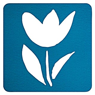 Adhesivos decorativos tulipán (15 x 15 cm, Turquesa)