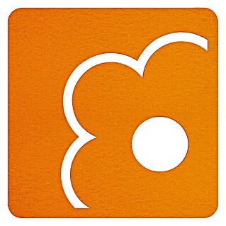 Adhesivos decorativos Flor 3 (15 x 15 cm, Naranja)