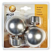 Tapones terminales Ideas 28 Esfera (Plateado, 2 ud.) | BAUHAUS