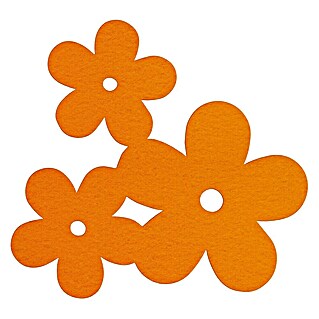 Adhesivos decorativos Flores (15 x 15 cm, Naranja)