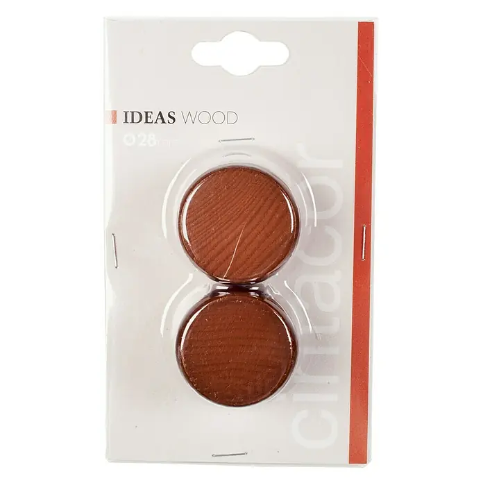 Tapones terminales Ideas Wood - Cedro, 2 ud. - Paquete de dos tapones de madera en color marrón cálido, ideales para cubrir los agujeros de los tornillos.
