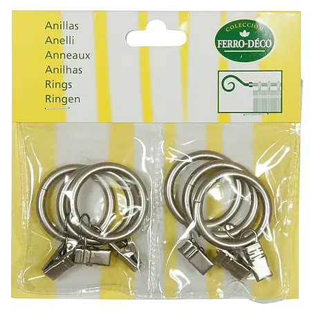 Anilla para cortinas Ferro deco pinza