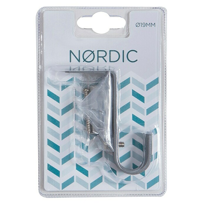 Soporte de techo Nordic (Gris plomo, L x An x Al: 7,6 x 1,5 x 5,8 cm, Atornillado) | BAUHAUS
