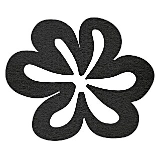 Adhesivos decorativos Flor (23 x 27 cm, Negro)