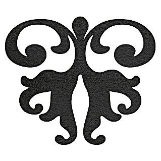 Adhesivos decorativos barroco 1 (27 x 23 cm, Negro)