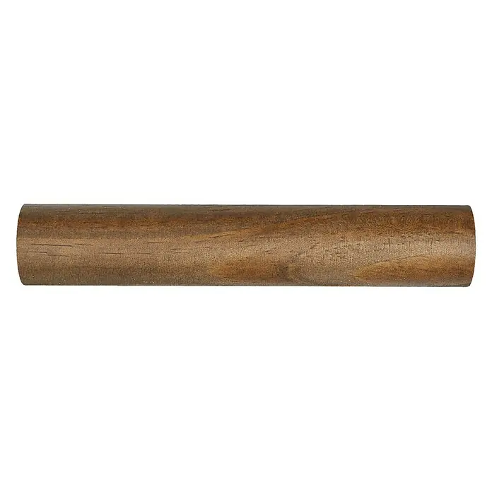 Barra para cortinas Ideas Wood - Ø x L: 28 mm x 150 cm, Madera, Nogal - Primer plano de una barra de cortina de madera, que muestra la veta natural y el color cálido de la madera.