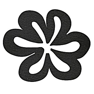 Adhesivos decorativos Flor (15 x 15 cm, Negro)