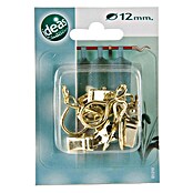 Anilla para cortinas Ideas 12  pinza dorado (6 uds.)