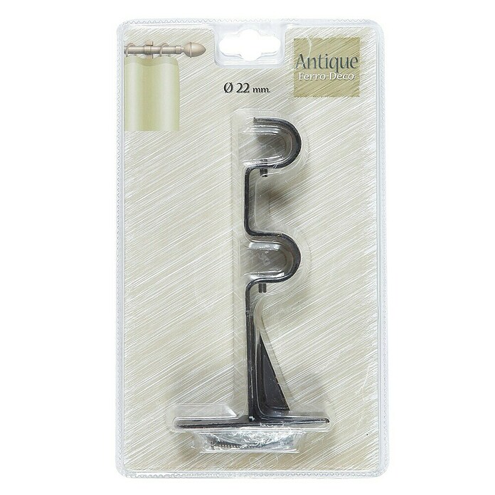 Soporte de pared doble (Negro-Oro, L x An x Al: 16,9 x 2,5 x 8,5 cm, Atornillado) | BAUHAUS