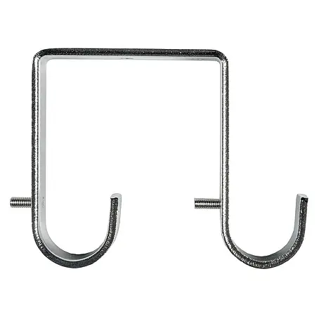 Soporte de techo para barra de cortina doble Tendencias Cromo