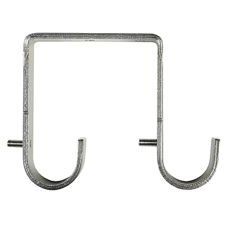 Soporte de techo para barra de cortina doble Tendencias Plata