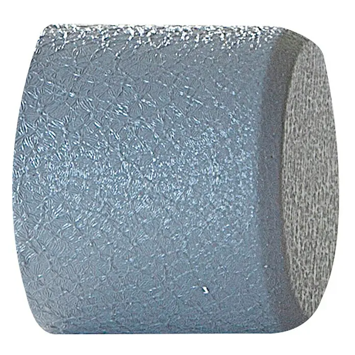 Tapones terminales Nordic - Gris plomo, 2 ud. - Primer plano de un objeto cilíndrico gris con una superficie texturizada, posiblemente un tapón de plástico.