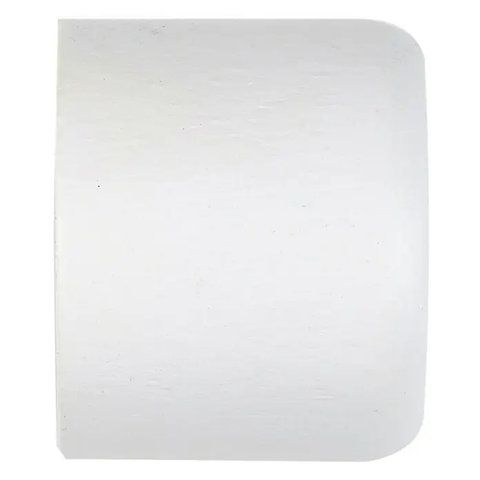 Tapones terminales Ideas Wood - Blanco, 2 ud. - Un cuadrado de selenita blanco y sencillo, perfecto para prácticas espirituales o como un elemento decorativo relajante.