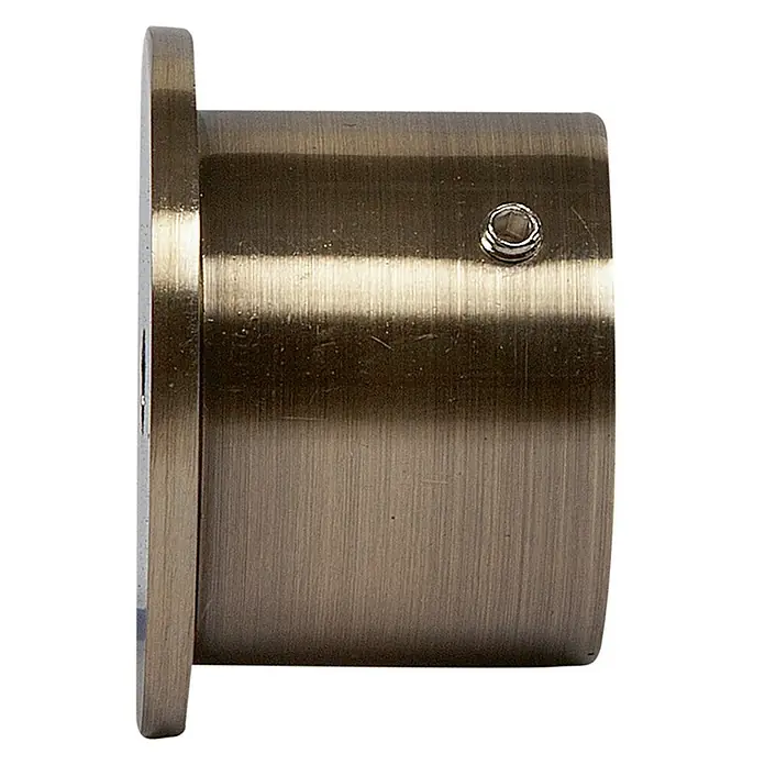 Tapa final Eclectic - Bronce, 1 ud. - Soporte de pared metálico para barra de cortina con tornillo para una instalación segura y estable. Ideal para barras de cortina.