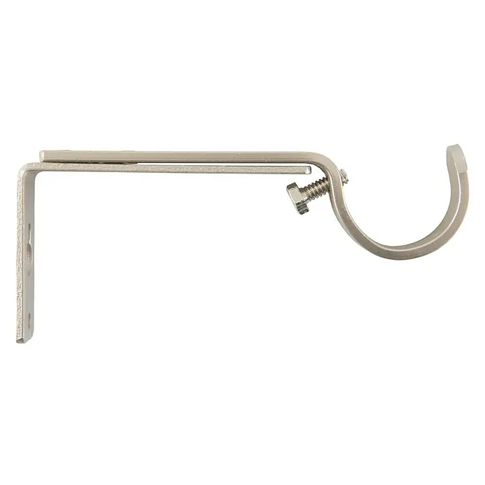 Soporte de pared extensible Ideas 28 - L x An x Al: 10,8 x 1,6 x 4,8 cm, Diámetro: 28 mm, Metal, Plateado - Soporte metálico para barra de cortina para montaje en pared, ideal para fijar barras de cortina. Práctico y fácil de montar.