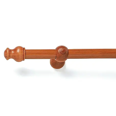 Barra para cortinas Kit madera miel