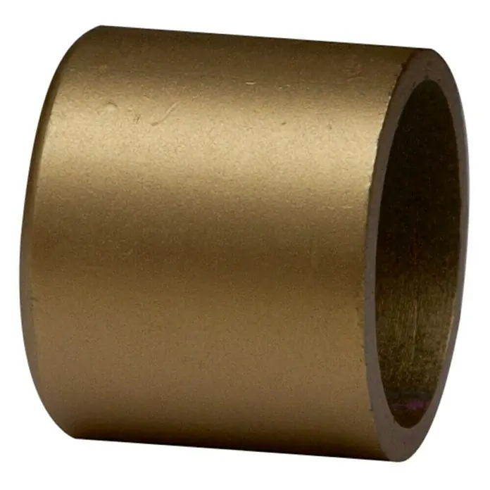 Tapones terminales Solutions armario - Bronce, 2 ud. - Primer plano de un buje dorado, destacando su forma cilíndrica y acabado liso. Ideal para aplicaciones industriales.