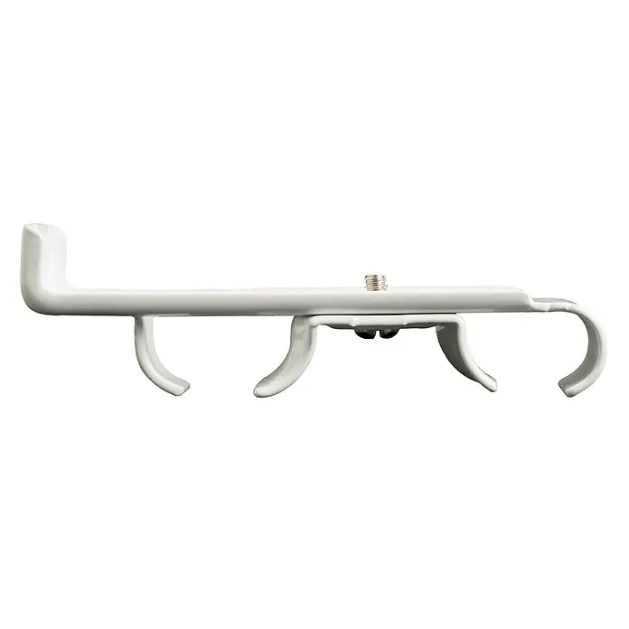 Soporte de pared Riel basic - L x An x Al: 9,5 x 2 x 2,7 cm, Metal - Soporte de barra de cortina blanco y ajustable para una fijación segura de las cortinas. Un accesorio práctico para tu hogar.