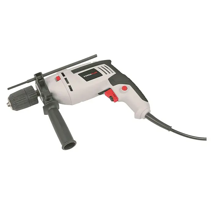 PowerPlus Taladro percutor POWC10200 - 600 W - Aquí hay un taladro percutor eléctrico Powerplus, que se utiliza para trabajos de construcción.