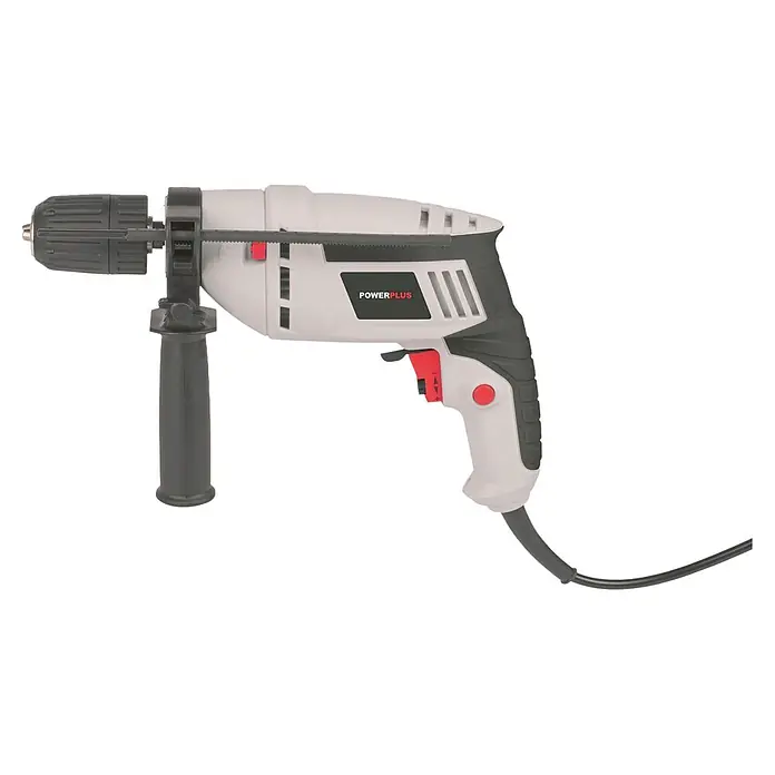 PowerPlus Taladro percutor POWC10200 - 600 W - Captura del taladro eléctrico Powerplus, una herramienta para tareas de perforación y atornillado, ideal para bricolaje.