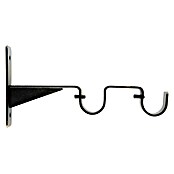 Soporte de pared doble (Negro-Oro, L x An x Al: 16,9 x 2,5 x 8,5 cm, Atornillado) | BAUHAUS