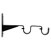 Soporte de pared doble (Negro, L x An x Al: 16,9 x 2,5 x 8,5 cm) | BAUHAUS