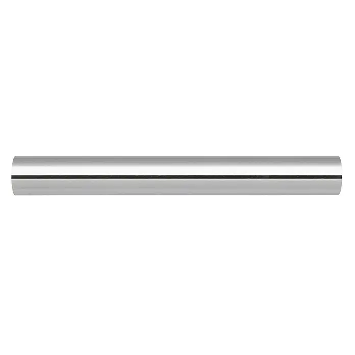 Barra para cortinas - Ø x L: 22 mm x 150 cm, Metal, Cromo - Barra metálica plateada con un acabado brillante, ideal para diseños modernos y aplicaciones arquitectónicas.