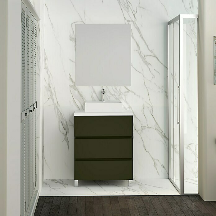 Mueble de lavabo Colours (46 x 60 x 83 cm, Musgo, Mate)