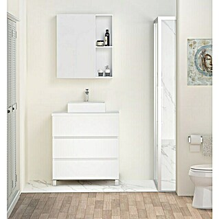Mueble de lavabo Colours (39 x 50 x 83 cm, Blanco seda, Mate)