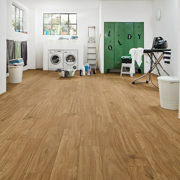 LOGOCLIC Aquaprotect Laminat Soft Oak1.285 x 192 x 8 mm, Landhausdiele Mood Shot