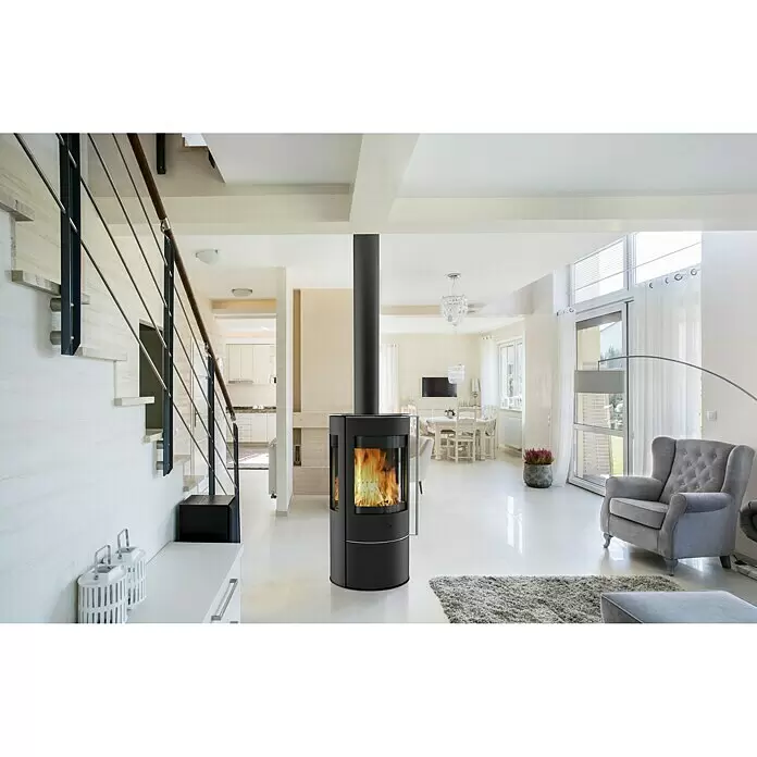 Fireplace Kaminofen Amarant - 5 kW, Raumheizvermögen: 108 m³, Material Verkleidung: Stahl, Schwarz - Stimmungsaufnahme