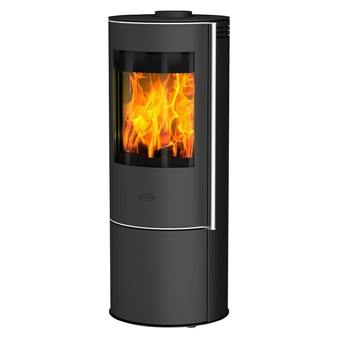 Fireplace Dauerbrandofen (6 kW, Raumheizvermögen: 108 m³, Verkleidung: Stahl, Gussgrau)
