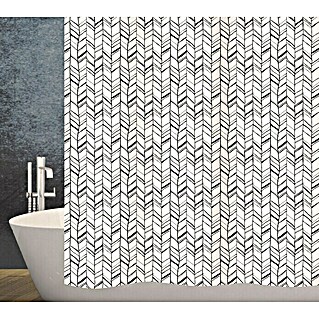 Diaqua Textil-Duschvorhang Chevron (180 x 200 cm, Farbig)