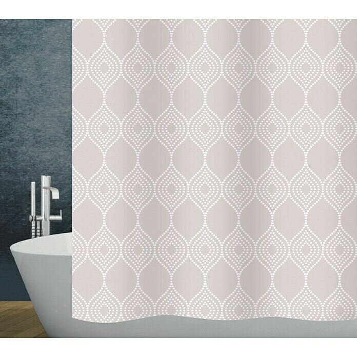 Diaqua Textil-Duschvorhang Casablanca120 x 200 cm, Beige Front View