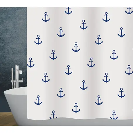 LB Zen Spa Tenda Doccia Con Fiori Di Ninfea E Farfalla - 120x175 Cm, Impermeabile, Antimuffa, Con 8 Ganci Inclusi - 3