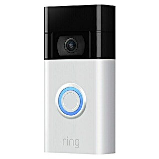 Ring Türklingel mit Kamera Gen.2 Video Doorbell 1 (Nickel matt, 1.080 Pixel (Full HD), 2,8 x 6,2 x 12,65 cm)