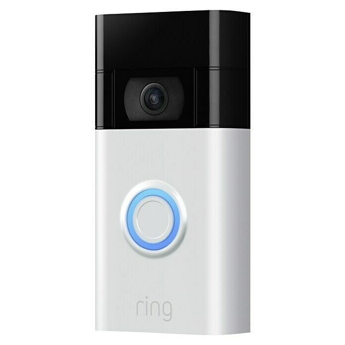 Ring Türklingel mit Kamera Gen.2 Video Doorbell 1Nickel matt, 1.080 Pixel (Full HD), 2,8 x 6,2 x 12,65 cm Front View