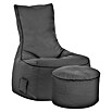 Sitzsack (95 x 90 cm, Anthrazit, 100 % Polyester/100 % Polyvinylchlorid)