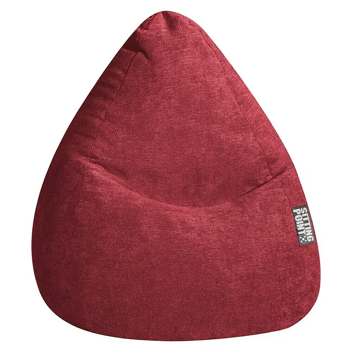 Sitting Point Sitzsack Beanbag Alfa - XXL, Weinrot, 100 % Polyester - Roter Sitzsack mit weicher Textur für entspanntes Sitzen. Ideal zum Relaxen und Lesen.