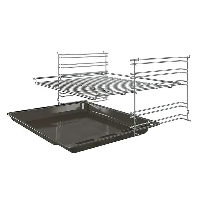 Balay Horno empotrado 3HB1000X0 - 71 l, Número de tipos de calentamiento: 5 ud. - Juego de horno con una bandeja de horno negra y una rejilla plateada. Perfecto para hornear y asar en el horno.