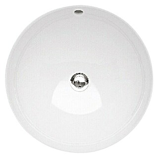 Villeroy & Boch Loop+Friends Waschschale (Durchmesser: 38 cm, Mit schmutzabweisender Glasur, Hahnloch: Ohne, Mit Überlauf, Unterbaumontage, Weiß)